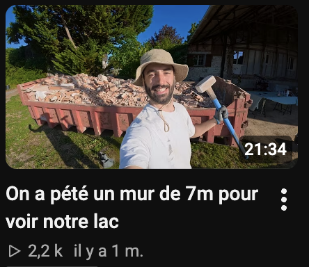 Vidéo YouTube : un mur de 7 m pour voir le lac